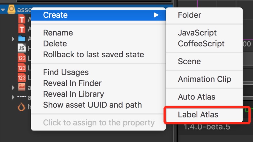 create label atlas