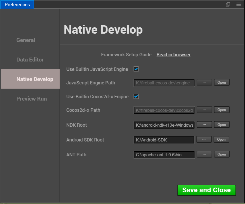 native develop